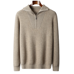 CASHMERE HALF ZIP SWEATER