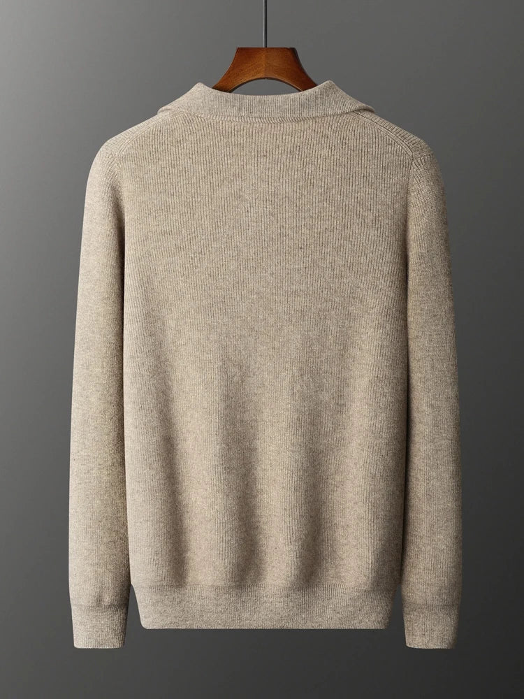 CASHMERE HALF ZIP SWEATER