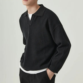 V-Neck Polo Sweater